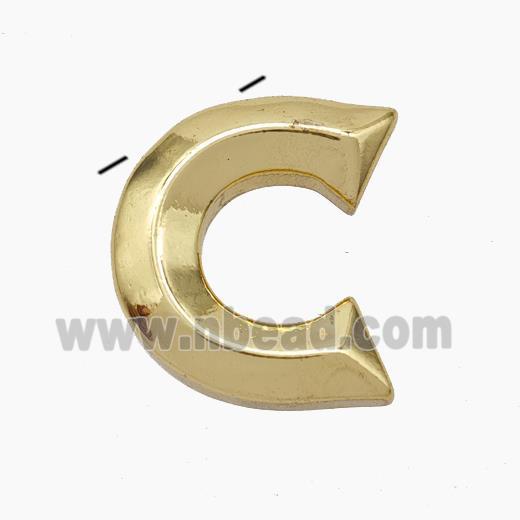 Copper Letter-C Pendant Gold Plated