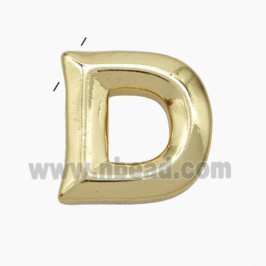 Copper Letter-D Pendant Gold Plated