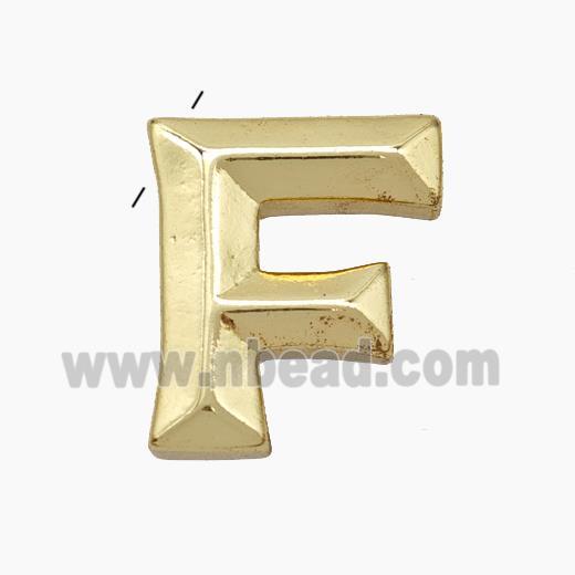 Copper Letter-F Pendant Gold Plated