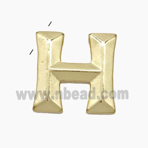 Copper Letter-H Pendant Gold Plated