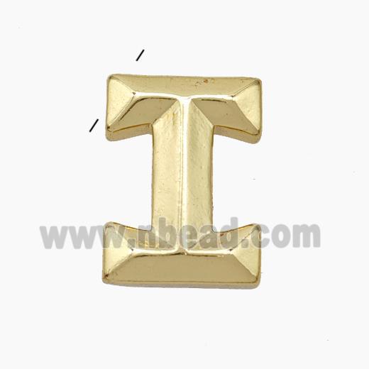 Copper Letter-I Pendant Gold Plated