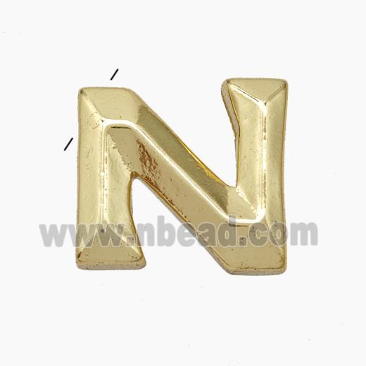 Copper Letter-N Pendant Gold Plated