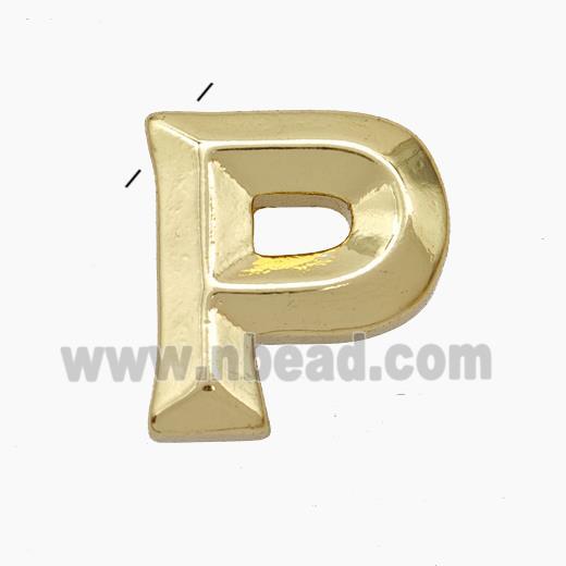 Copper Letter-P Pendant Gold Plated