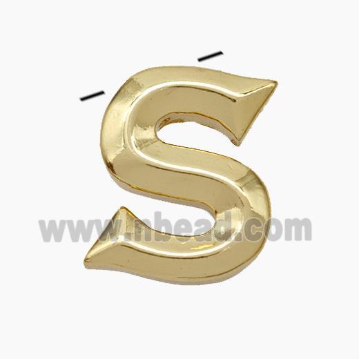 Copper Letter-S Pendant Gold Plated