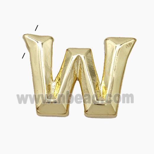 Copper Letter-W Pendant Gold Plated