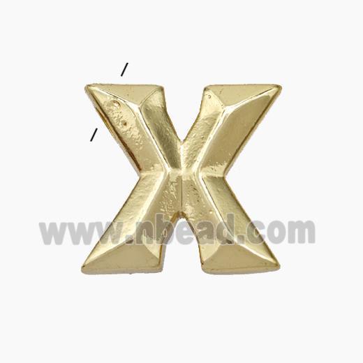 Copper Letter-X Pendant Gold Plated