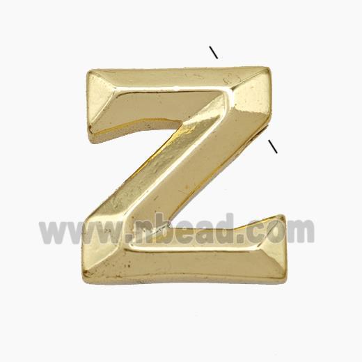 Copper Letter-Z Pendant Gold Plated