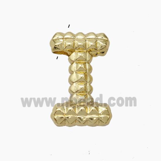 Copper Letter-I Pendant Gold Plated