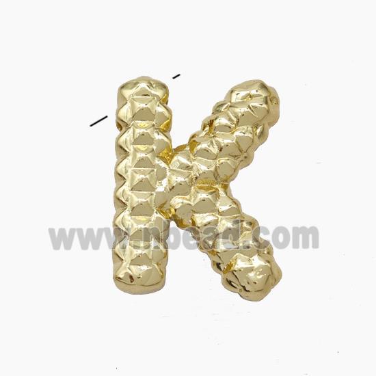 Copper Letter-K Pendant Gold Plated