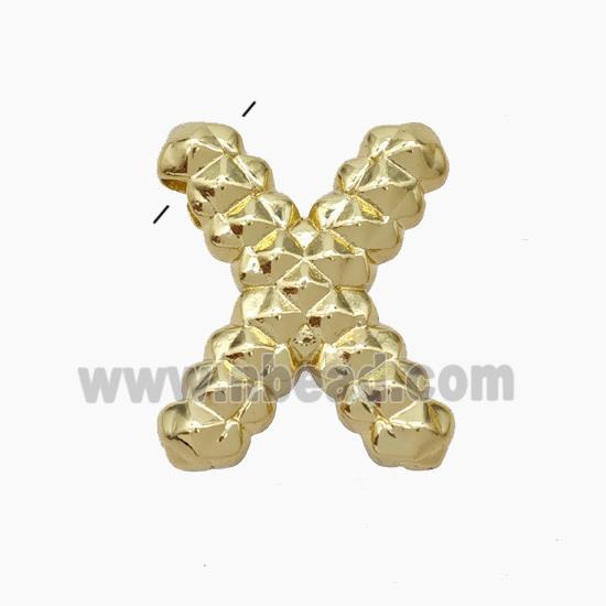 Copper Letter-X Pendant Gold Plated