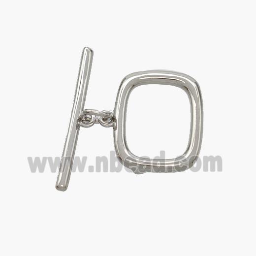 Copper Toggle Clasp Platinum Plated