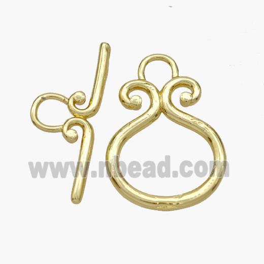 Copper Toggle Clasp Gold Plated