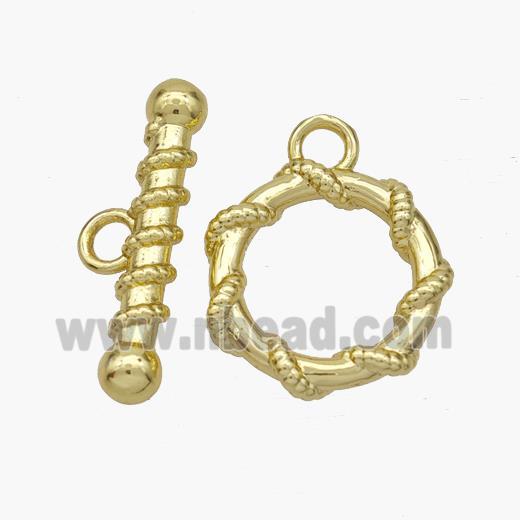 Copper Toggle Clasp Gold Plated