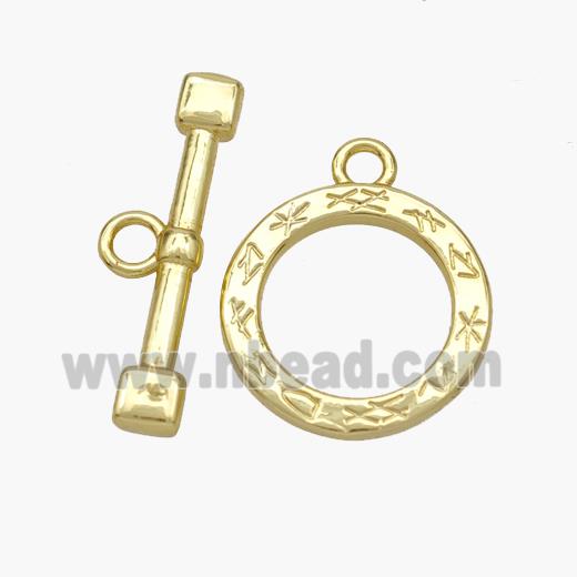 Copper Toggle Clasp Gold Plated