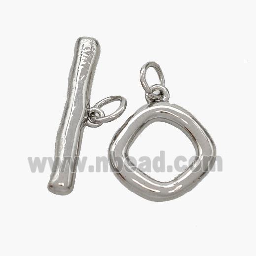 Copper Toggle Clasp Platinum Plated