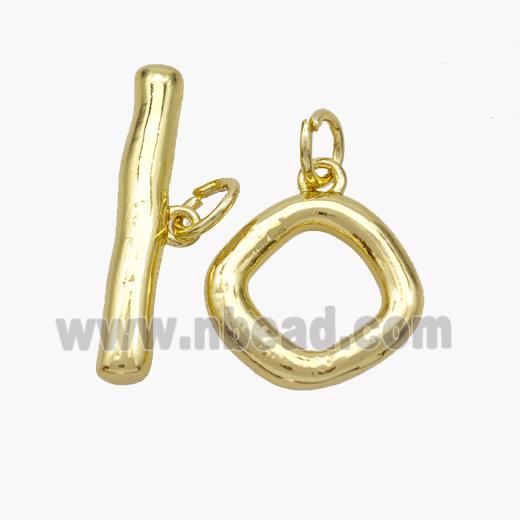 Copper Toggle Clasp Gold Plated