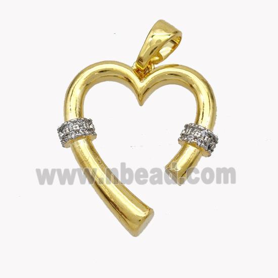 Copper Heart Pendant Gold Plated