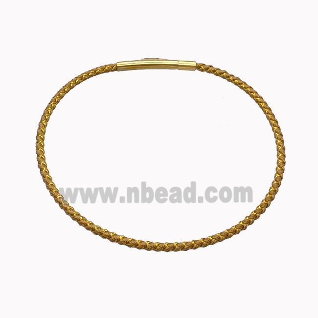 Nylon Cord Bracelet With Stainless Steel Clasp