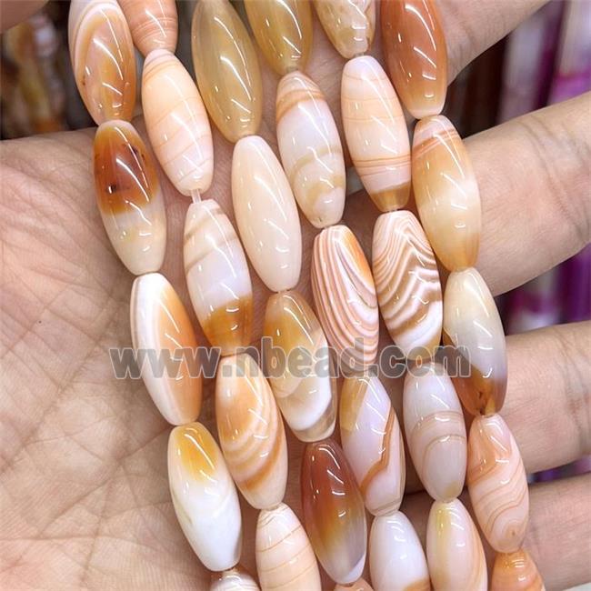 Red Stripe Agate Rice Beads Dye