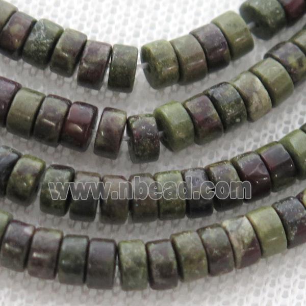 green Cuprite heishi beads