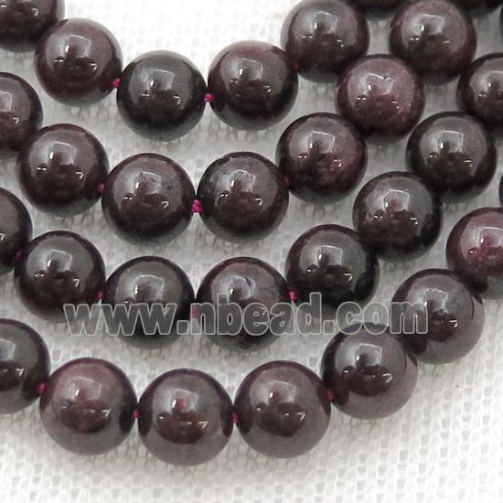 round Garnet Beads