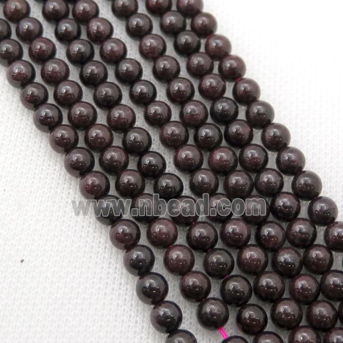 round Garnet Beads