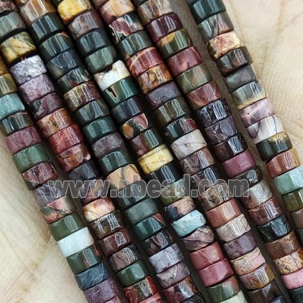 Multicolor Picasso Jasper Heishi Beads