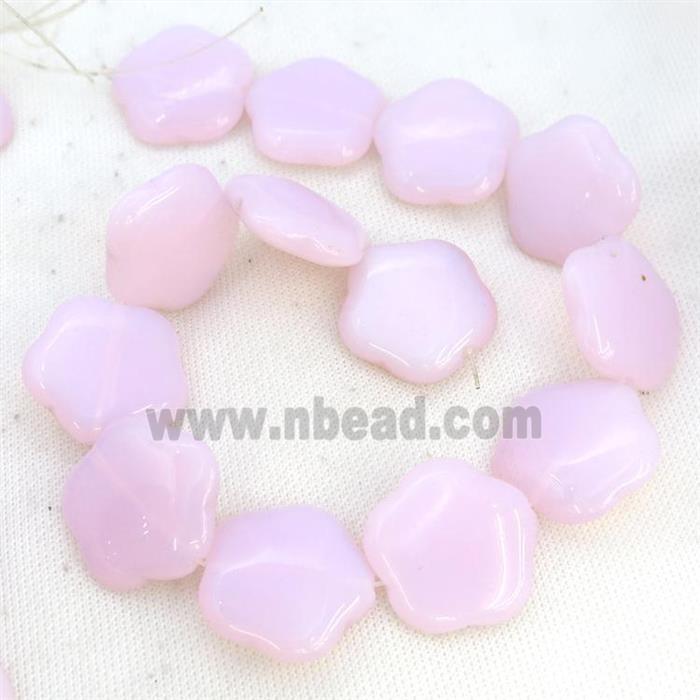 Pink Opalite Flower Beads