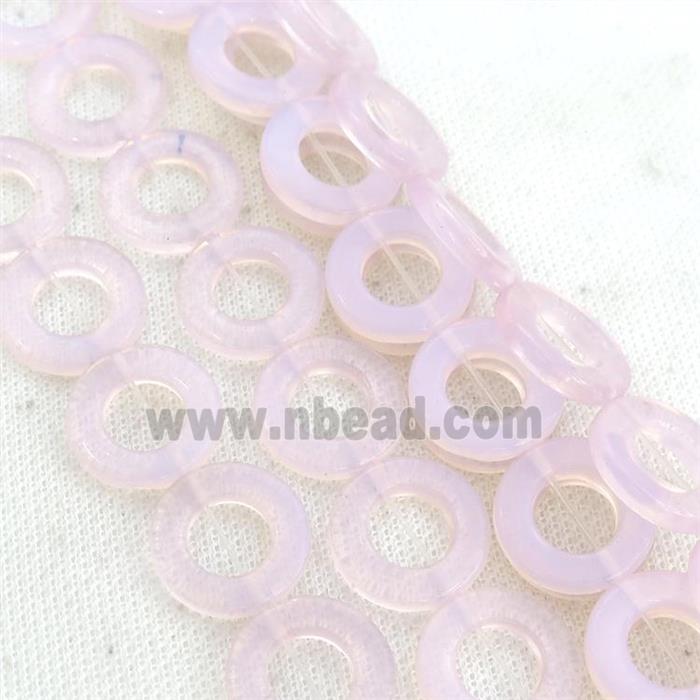 Pink Opalite Circle Beads