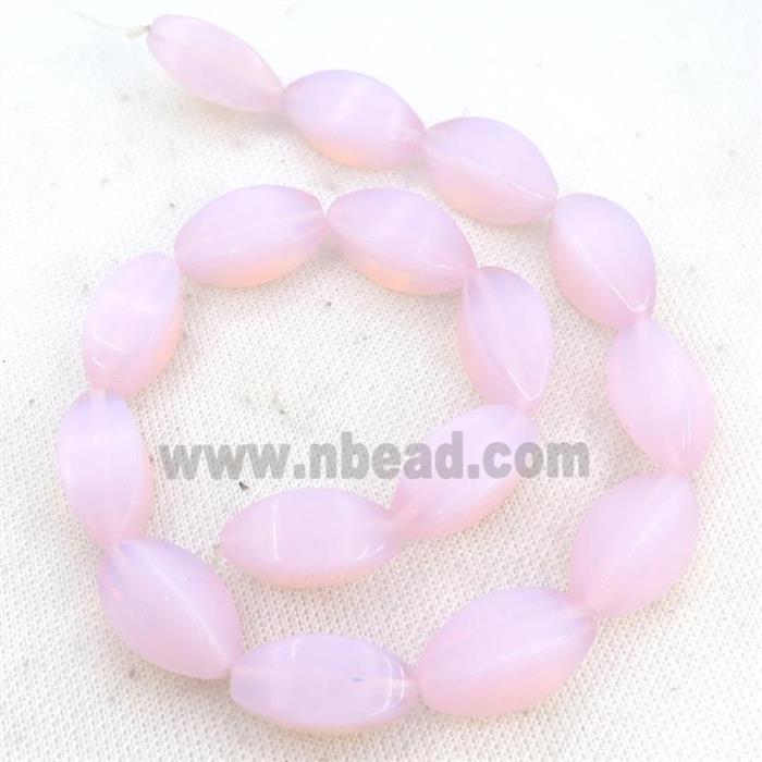 Pink Opalite Beads Carambole