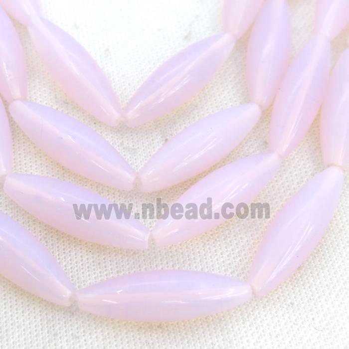 Pink Opalite Rice Beads
