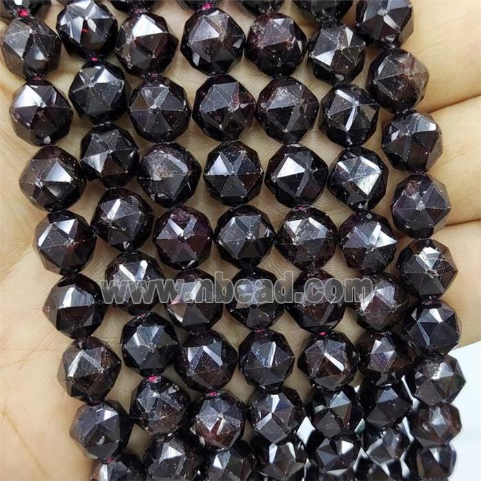 Natural Garnet Beads Darkred Cut Round