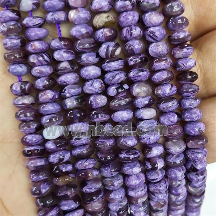 Natural Peruvian Lepidolite Beads Purple Dye Smooth Rondelle