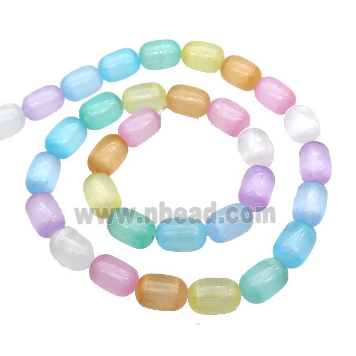 Selenite Beads Barrel Mixed Color