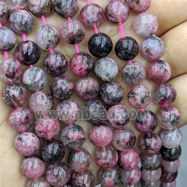 Natural American Sakura Quartz Beads Red Smooth Round B-Grade