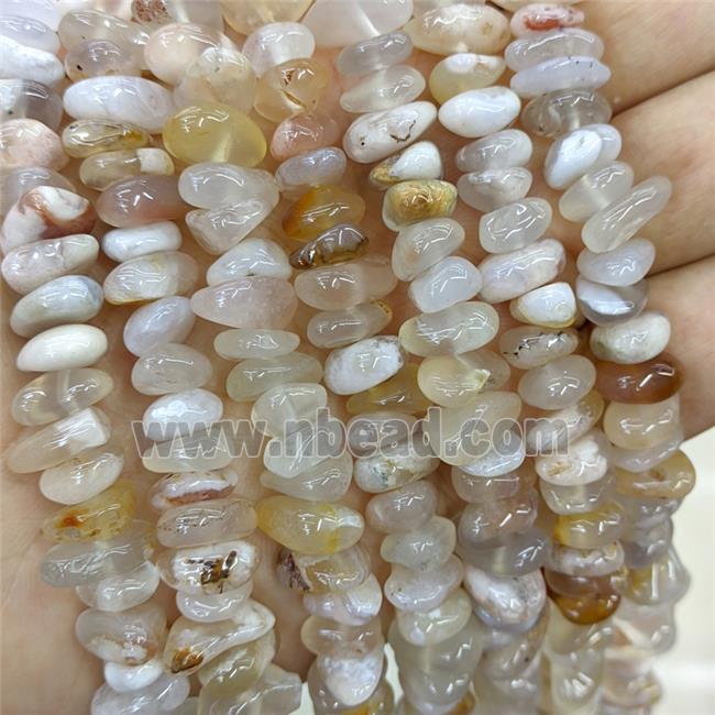 Natural Sakura Cherry Agate Chips Beads Freeform