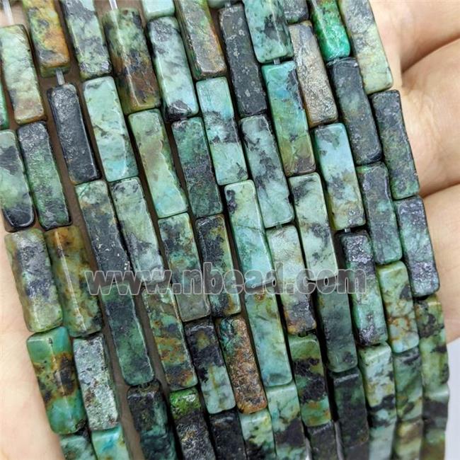 Natural Green African Turquoise Beads Cuboid