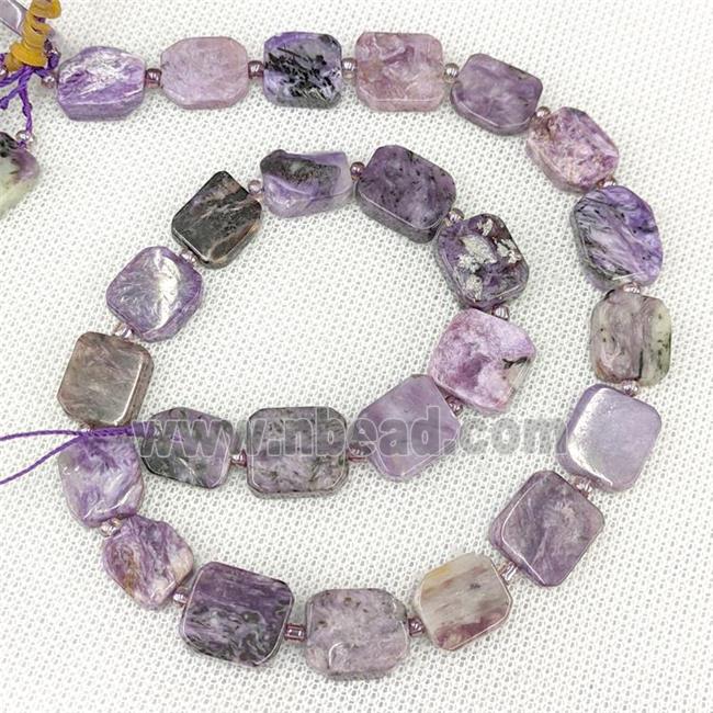 Natural Purple Charoite Beads Rectangle