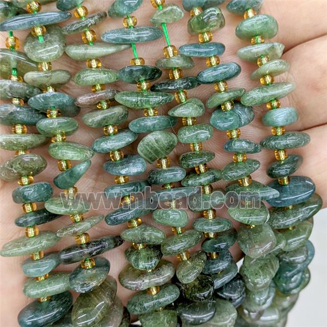 Natural Green Kyanite Chip Beads Freeform