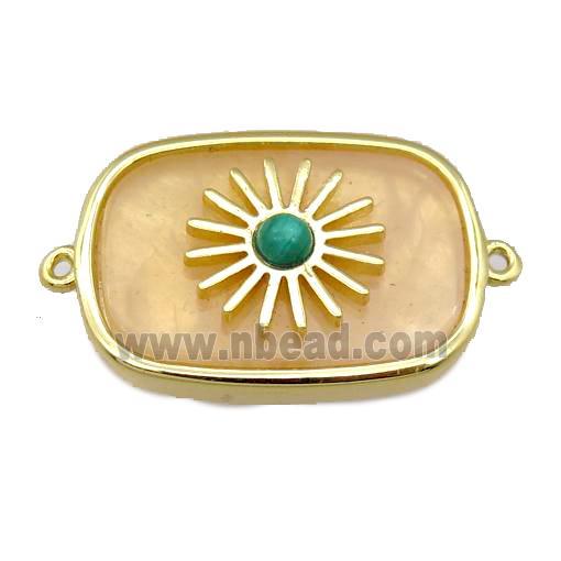 Rose Quartz rectangle connector