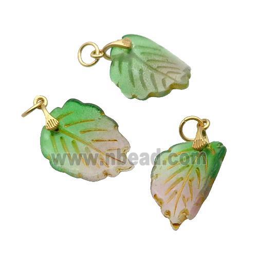 Acrylic Leaf Pendant Multicolor