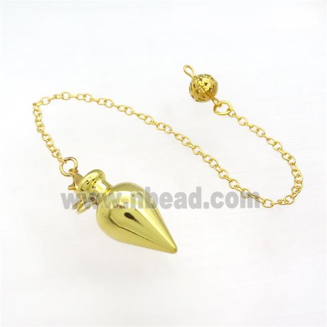 Alloy Pendulum Pendant With Chain Gold Plated