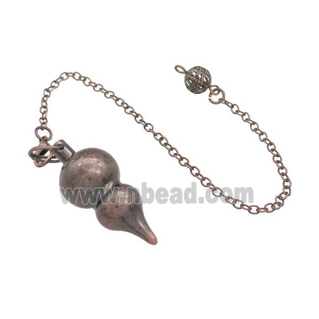 Alloy Pendulum Pendant With Chain Antique Red