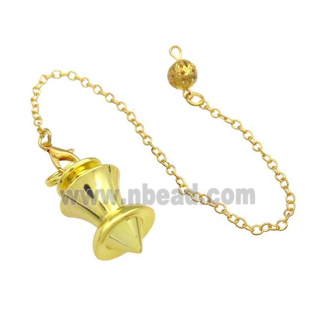 Alloy Pendulum Pendant With Chain Gold Plated