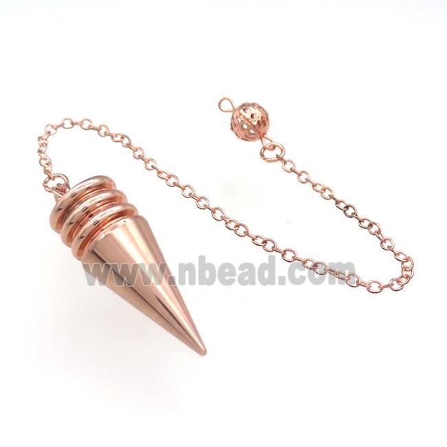 Alloy Pendulum Pendant With Chain Rose Gold