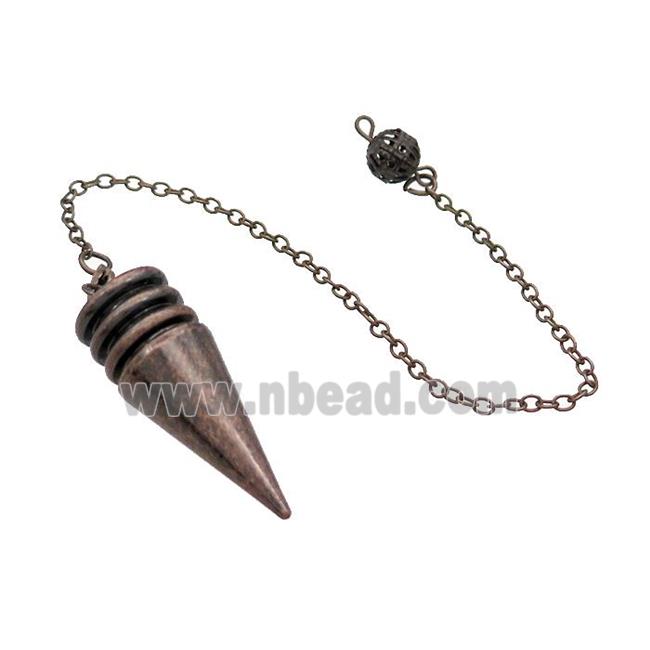 Alloy Pendulum Pendant With Chain Antique Red