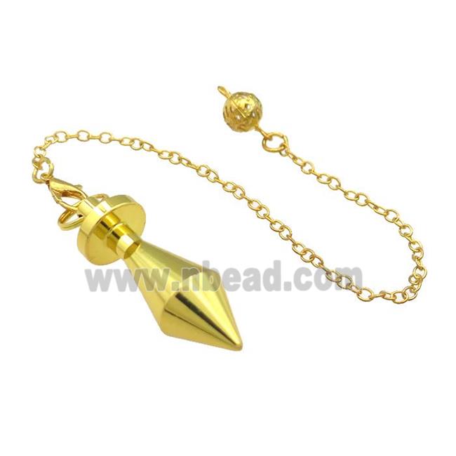 Alloy Pendulum Pendant With Chain Gold Plated