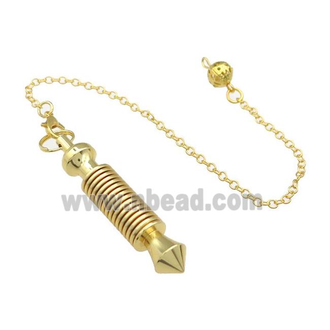 Alloy Pendulum Pendant With Chain Gold Plated