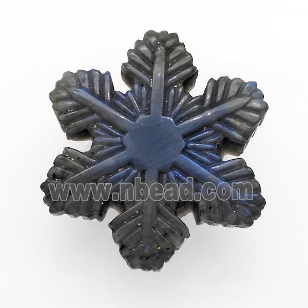 Labradorite Snowflake Pendant