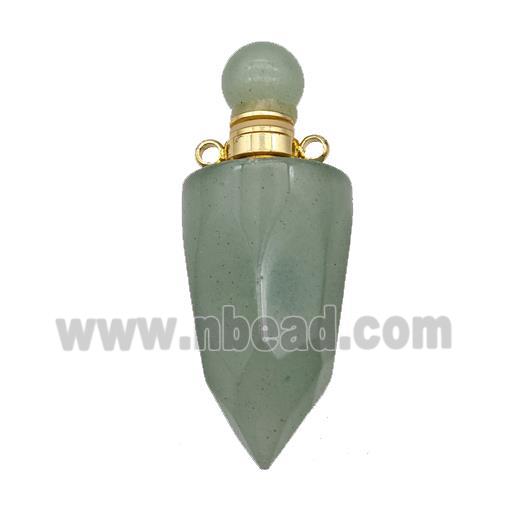 Natural Green Aventurine Perfume Bottle Pendant Bullet